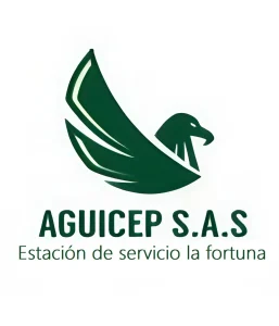 Logo de AGUICEP S.A.S, estación de servicio La Fortuna, empresa de distribución de combustibles.